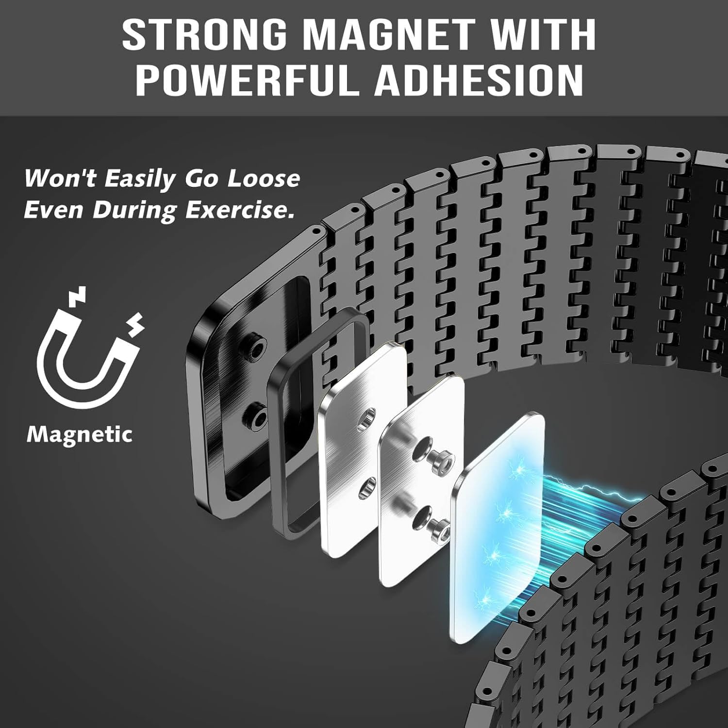 Magnetic Mesh Loop Band Compatible with Apple Watch Band 49mm 46mm 45mm 44mm 42mm 40mm 41mm 38mm Men Women, Stainless Steel Adjustable Metal Strap for iWatch Series 10 9 8 7 6 5 4 3 2 1 Ultra SE - Image 2