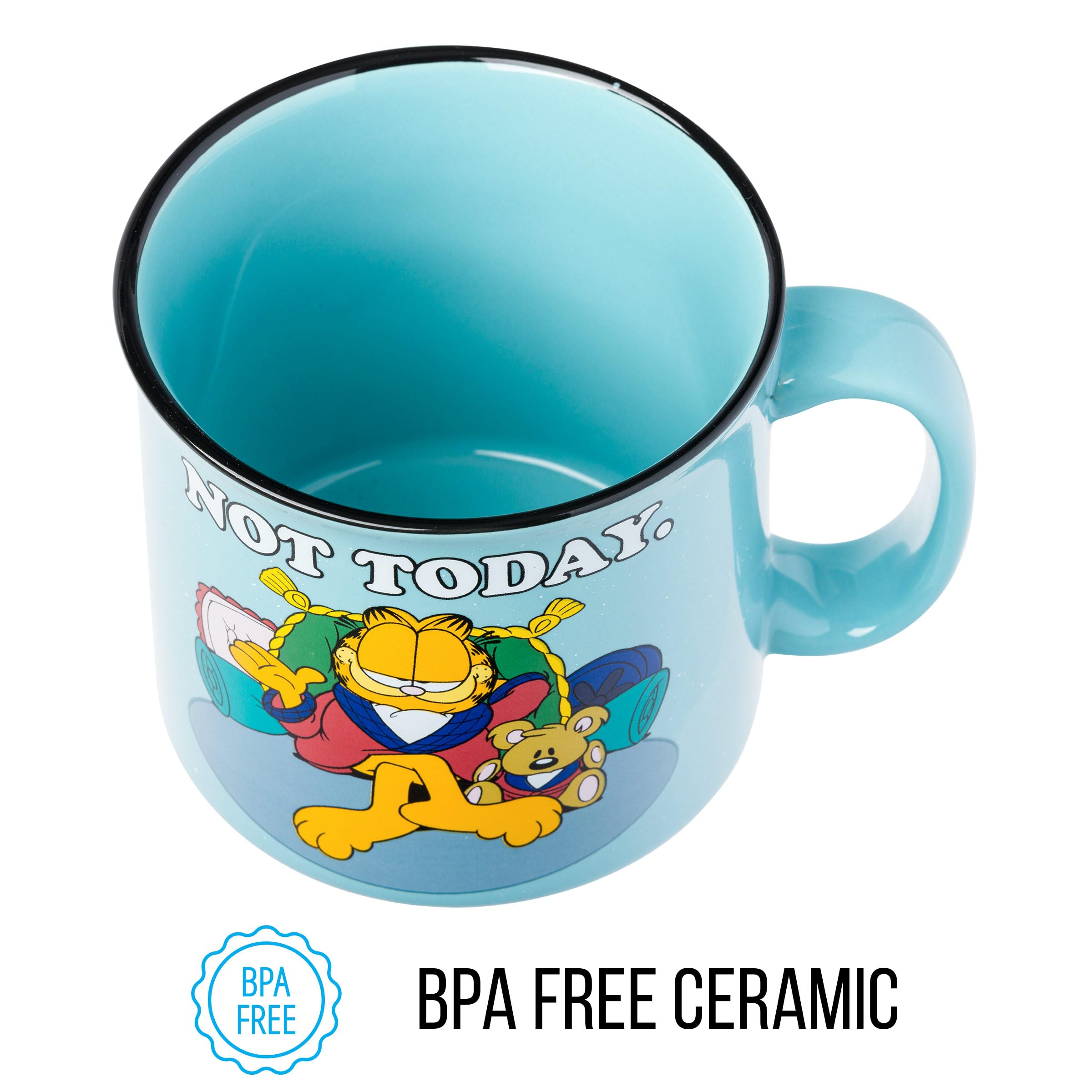 Silver Buffalo Garfield Keramiktasse Not Today, Camper, 590 ml