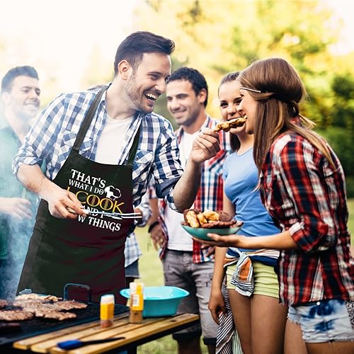 Miniatura 7 de Delantal divertido para asar a la parrilla para hombres - Delantal para barbacoa y cocina