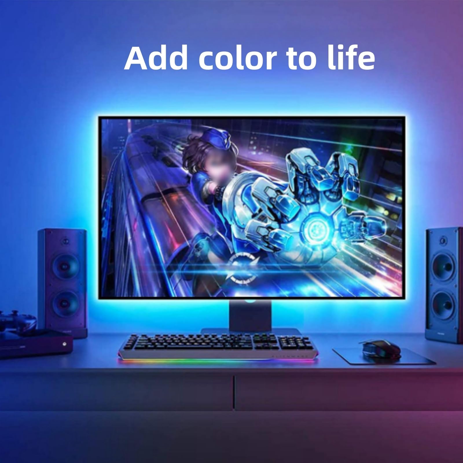 Reaktywne podświetlenie LED do telewizora taśma 5 V 5050 RGB taśma LED światła do telewizora synchronizowane z paskiem USB na podczerwień kolorowe tło telewizora dekoracyjne oświetlenie LED