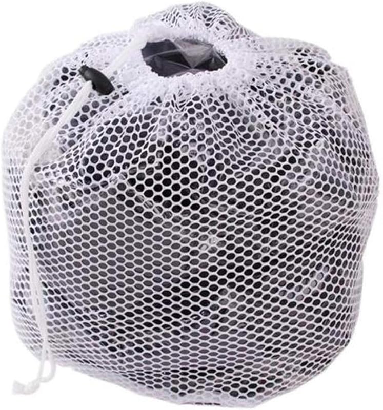 Bolsa de lavandería de malla fina de primera calidad: material de malla blanca resistente con cierre de cordón. Bolsa de malla ideal para lavandería, lavable a máquina, para fábricas, universidades, dormitorios y apartamentos (grande, 20 x 28 pulgadas)