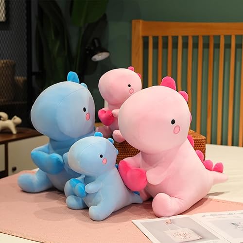 Miniatura 7 de SQEQE Animal de peluche de dinosaurio, amoroso juguete de peluche de dinosaurio suave con corazón que sostiene para el día de San Valentín, dulce