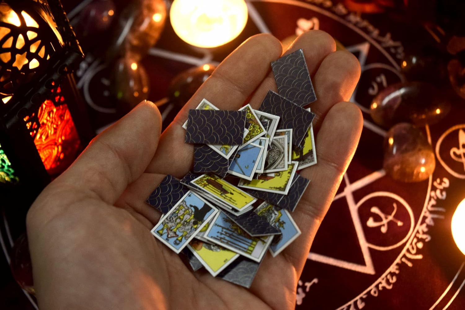 ASVP Shop 78 Mini Tarot Cards - Full Tarot Deck - Including Both Minor and Major Arcana Card Decks