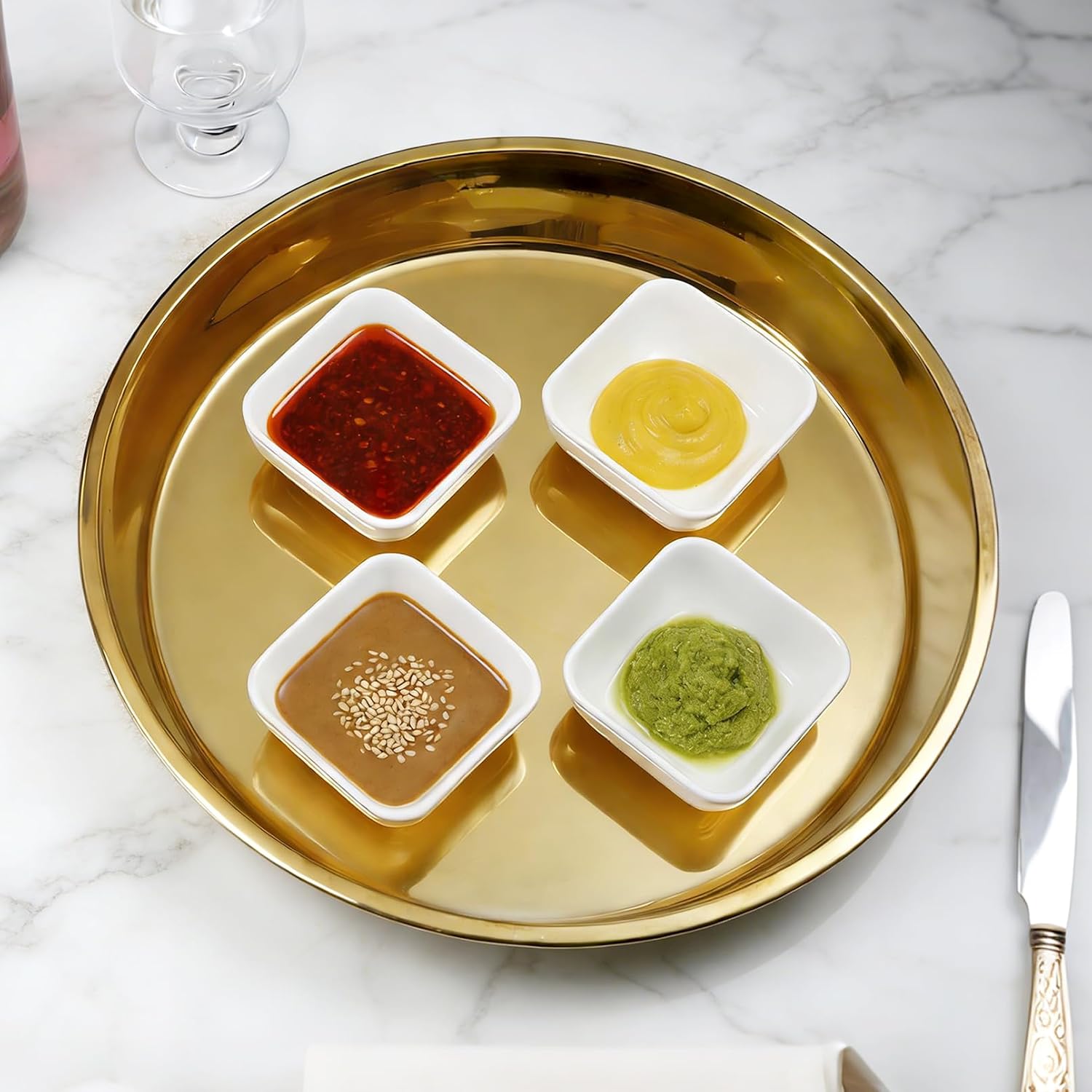 6 Pack Ceramic Dip Bowls, 3 Oz Small Dipping Bowl, White