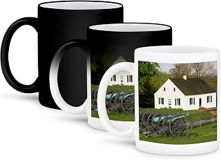 3dRose Dunker Church and Cannons at the Antietam National Battlefield, Sharpsburg 11oz Magic Transforming Mug
