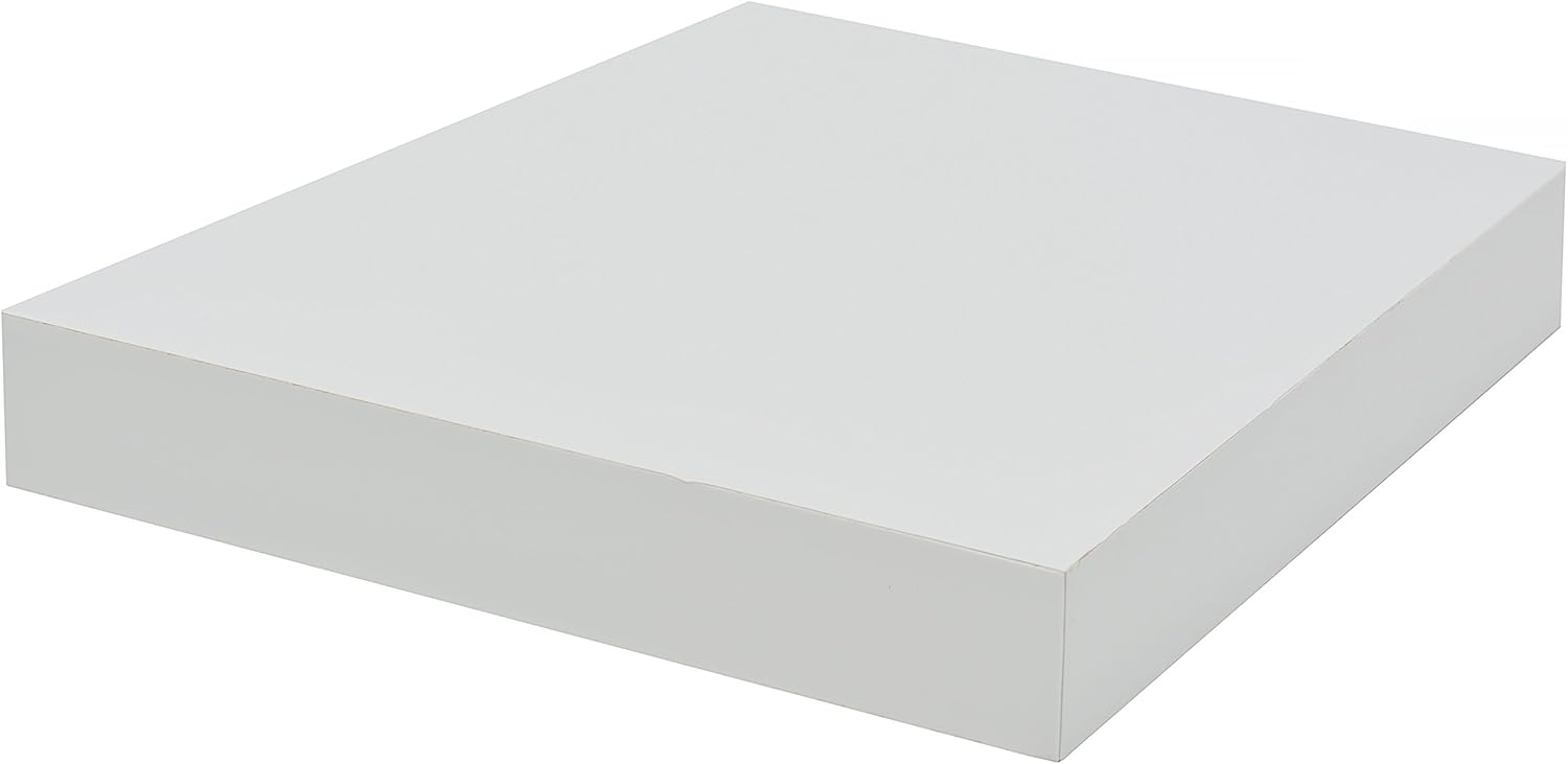 DURAline Floating Wall ShelfWhite Gloss, Wood Amazon.co.uk Home