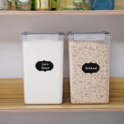Miniatura 4 de Moretoes Contenedor de harina, paquete de 2 contenedores de almacenamiento de harina de azúcar y harina de 6.5 litros y 5.9 cuartos de galón, cajas