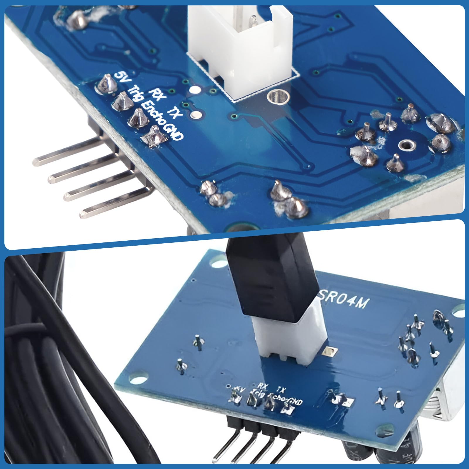 Produktbild von 2x JSN-SR04T Ultraschallsensor – 5V, Wasserdicht, 25cm–4m Reichweite, 40kHz, Für Abstandsmessung & Hindernisvermeidung