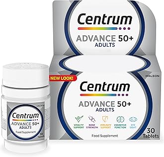 Advance 50+ Tablets Multivitamin & Mineral Supplements, with 24 essential nutrients, including vitamin D, C, Zinc, 30 ct