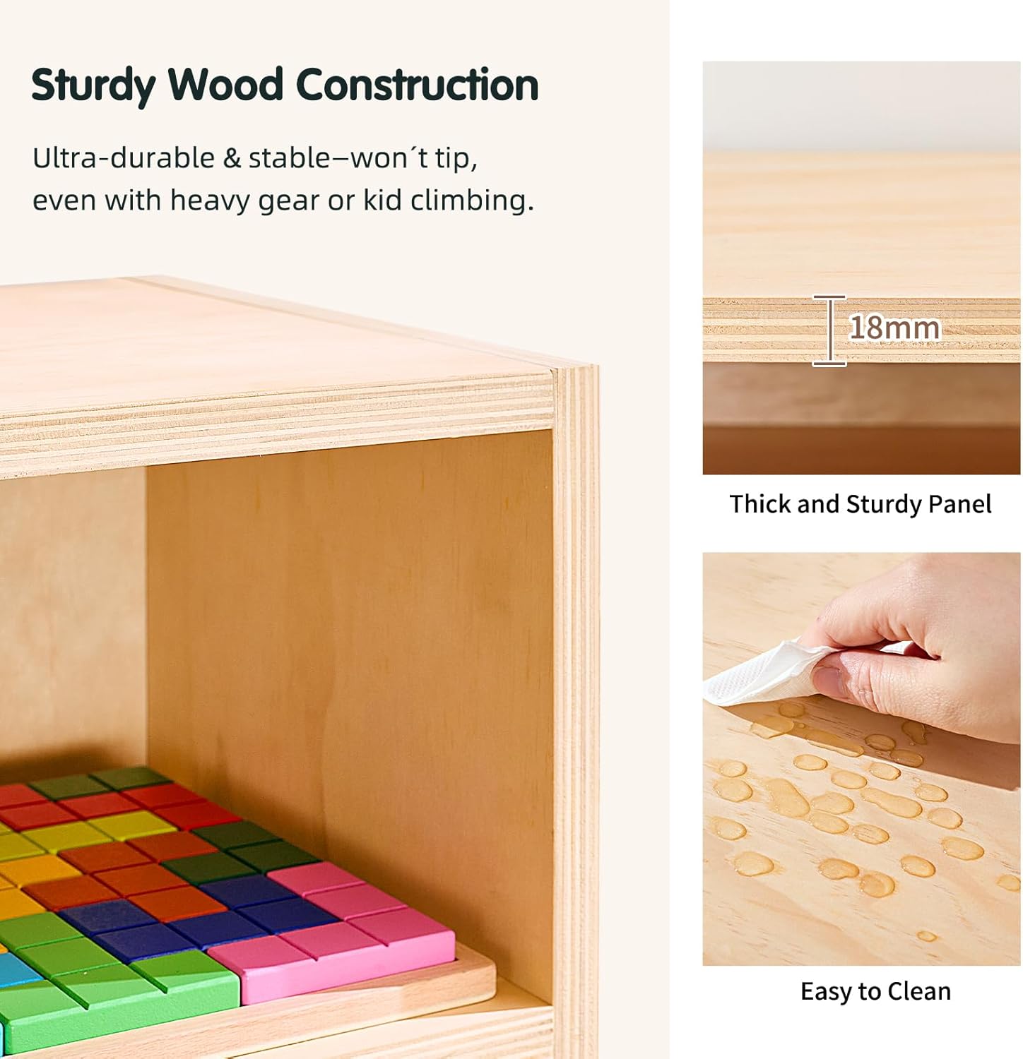 2-Section Coat Locker with Bench,Classroom Cubbies with Hooks, Preschool & Daycare Cubby Storage Organizer, Wooden School Cubbies for Classrooms, Kids Coat Backpack Shoe Storage Unit