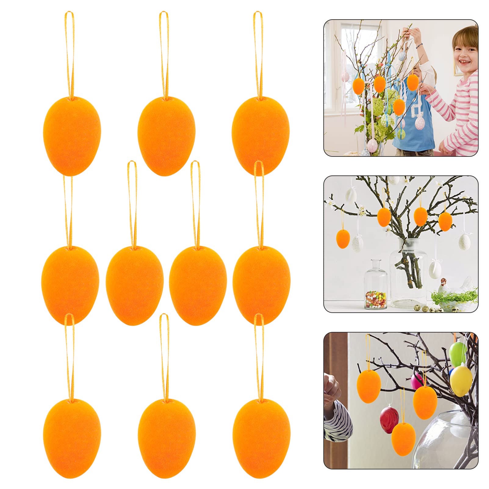 Cabilock 4 Sätze Osterdekoration Ei Künstliche Grüne Girlande Hängende Osterdeko Osterhänge -Ornamente Osterversorgung Osterschmuck Baum Anhänger Schaum 10 Stück * 4