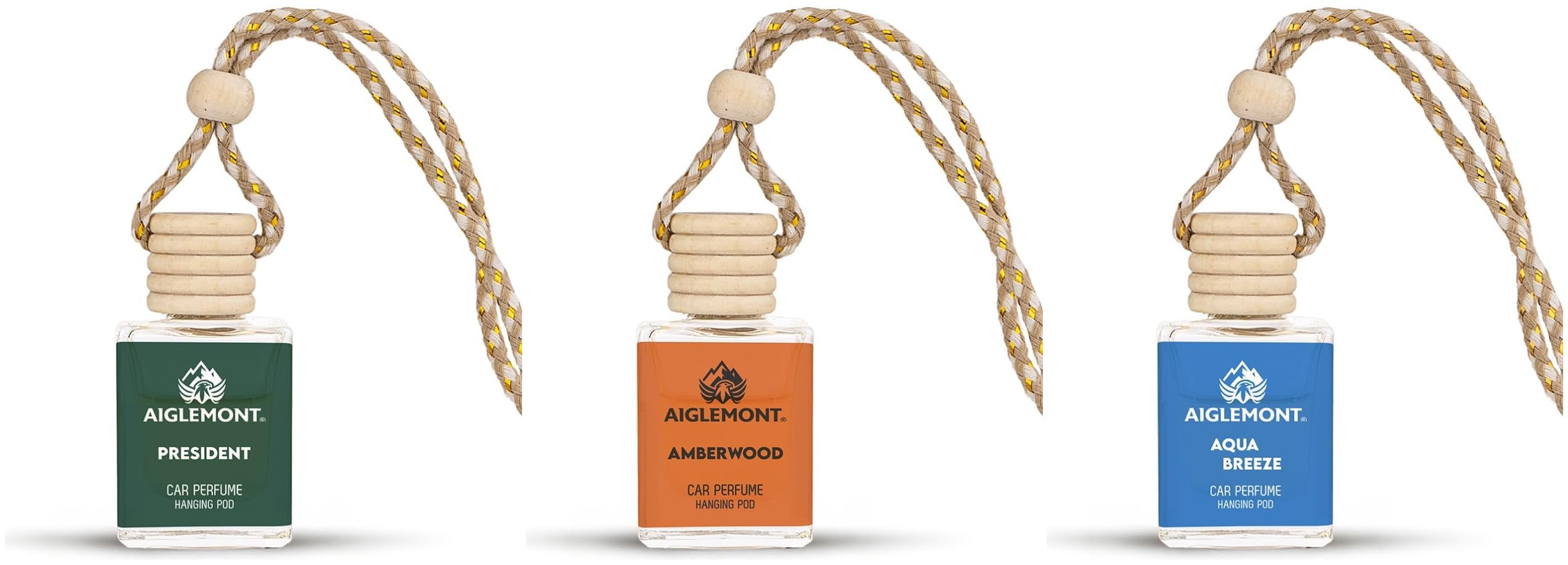 Car Perfumes combos | President, Amberwood& Aqua Breeze| Combo of 3 | 10 ml Each-image-46