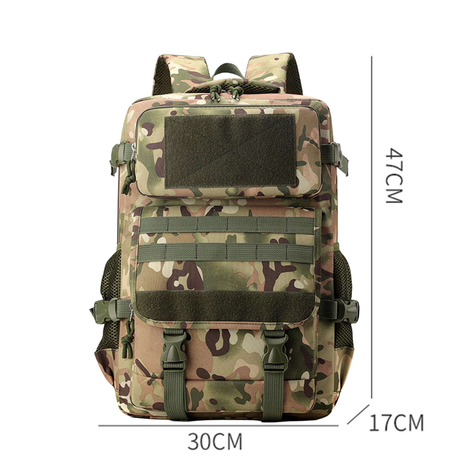 30L Taktischer Outdoor Rucksack Sport Reisen Bergsteigen, Wandern Rucksäcke Schwarz Großes Fassungsvermögen Tarnmuster Camping Schultertasche Mit Gepäckgurt - 3