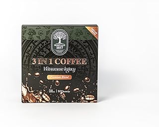 Heritage1857 Vietnamese Instant Coffee, Medium Roast - 3-in-1 (Coffee, Creamer, & Sugar) - 100% Robusta - 32 Single-Serve Packets