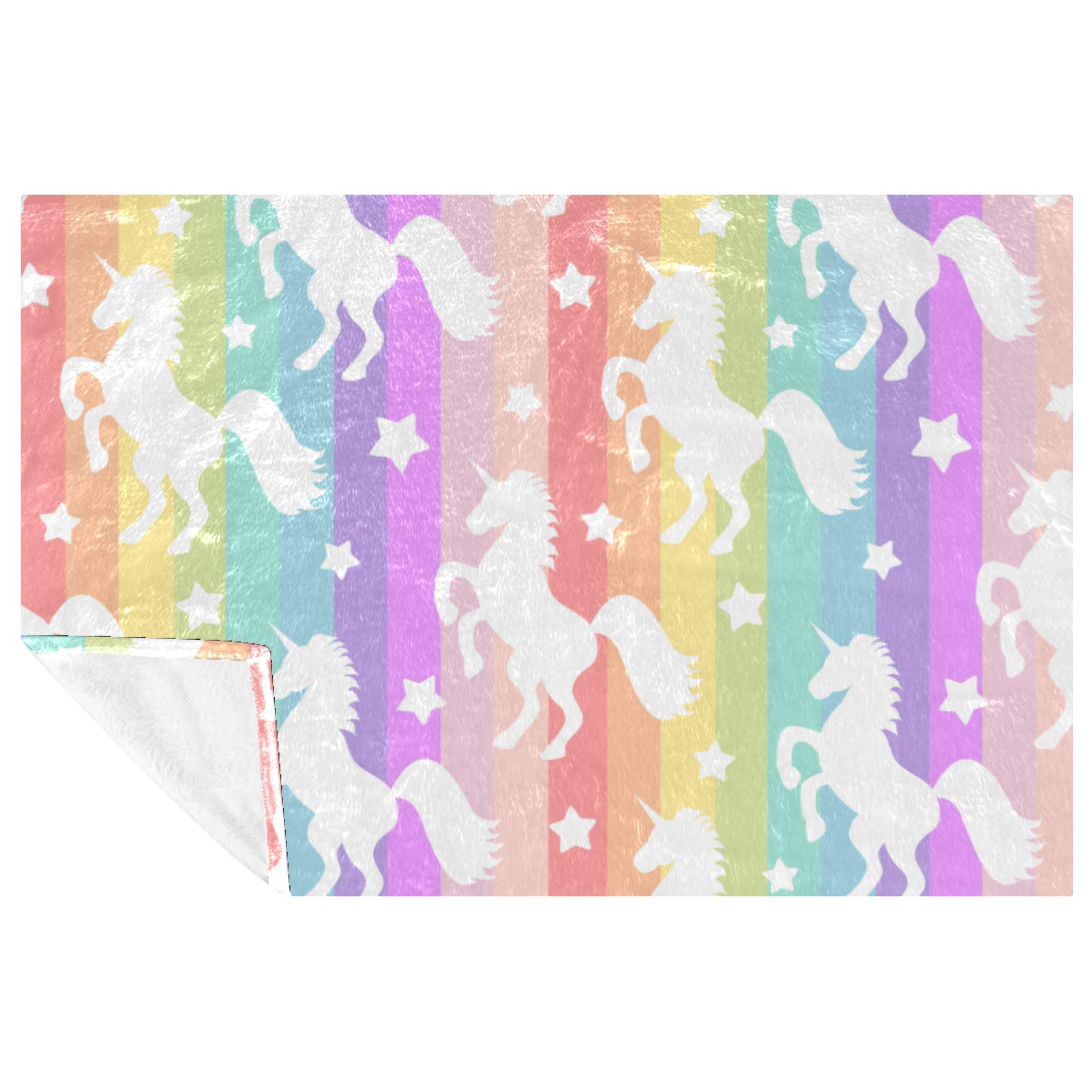 Couverture licorne arc-en-ciel chaude pour vos pique-niques et sorties camping