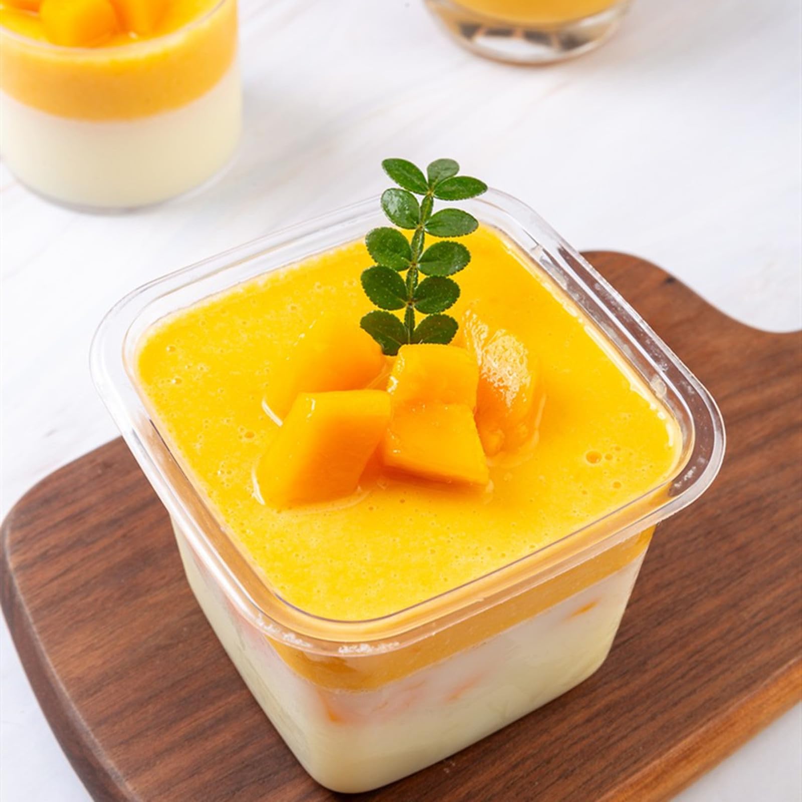 Amazon.co.jp: Zezzxu 100個パック 8オンス プラスチックパフェカップ