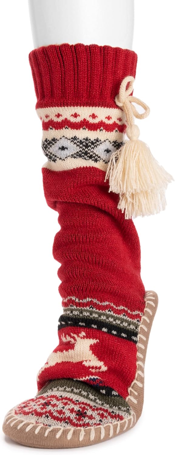 MUK LUKS Women's 50th Anniversary Slipper Socks : Clothing, Shoes & Jewelry
