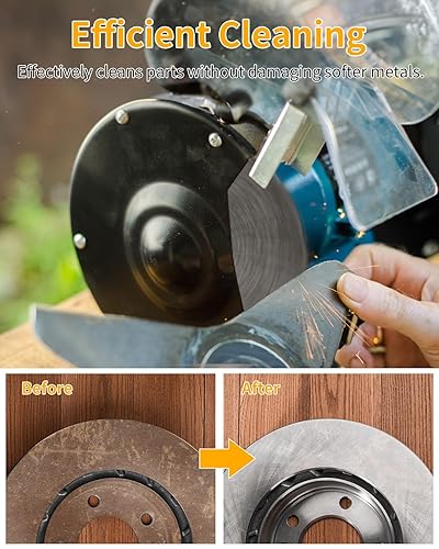 Miniatura 3 de 8 Inch Wire Wheel for Bench Grinder - Fine Crimped Wire Brush with 1/2" and 5/8" Arbor(0.012Inch Wire Size), Efficiently Polish Nuts, Bolts and