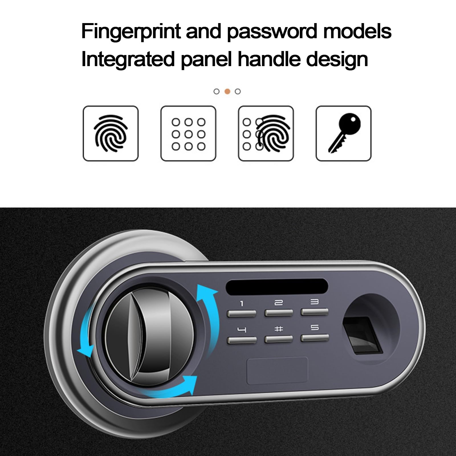 Cassetta di Sicurezza per Soldi Cassaforte con Password e Impronte Digitali In Lega Di Acciaio Con Funzione Password Virtuale Resistente Allo Scasso Safe Per La Casa, L'hotel E L'ufficio(Orange)