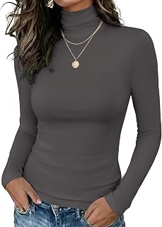Zeagoo Long Sleeve Turtle Neck Tops Slim Fit Shirt Fleece Lined Thermal Tee