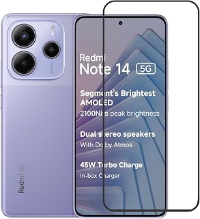 ayra compatible with (Pack of 1) 11D Tempered glass Screen protector For Redmi Note 14 5g Price In India