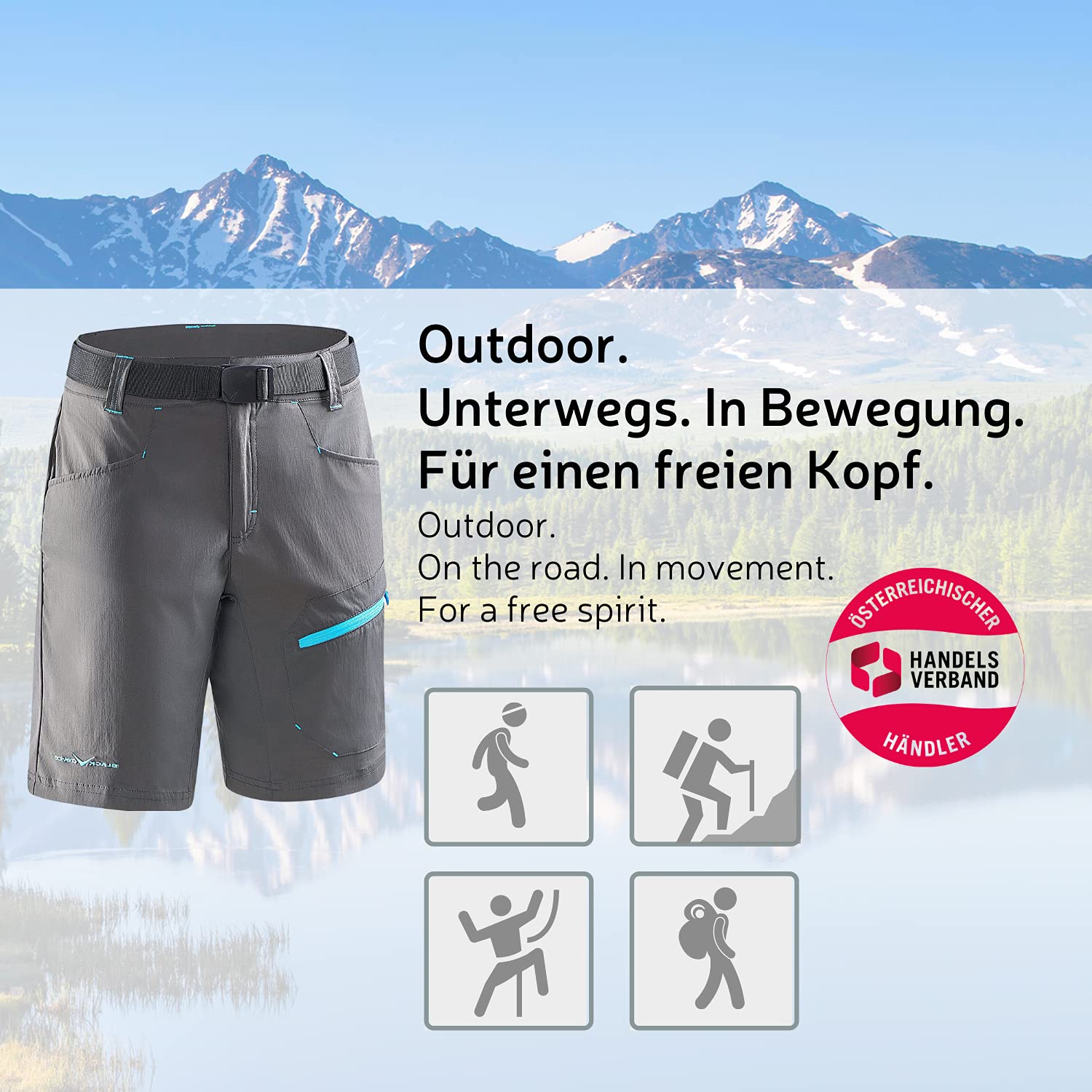 Black Crevice Women's Women's Hiking Shorts Trekking Shorts