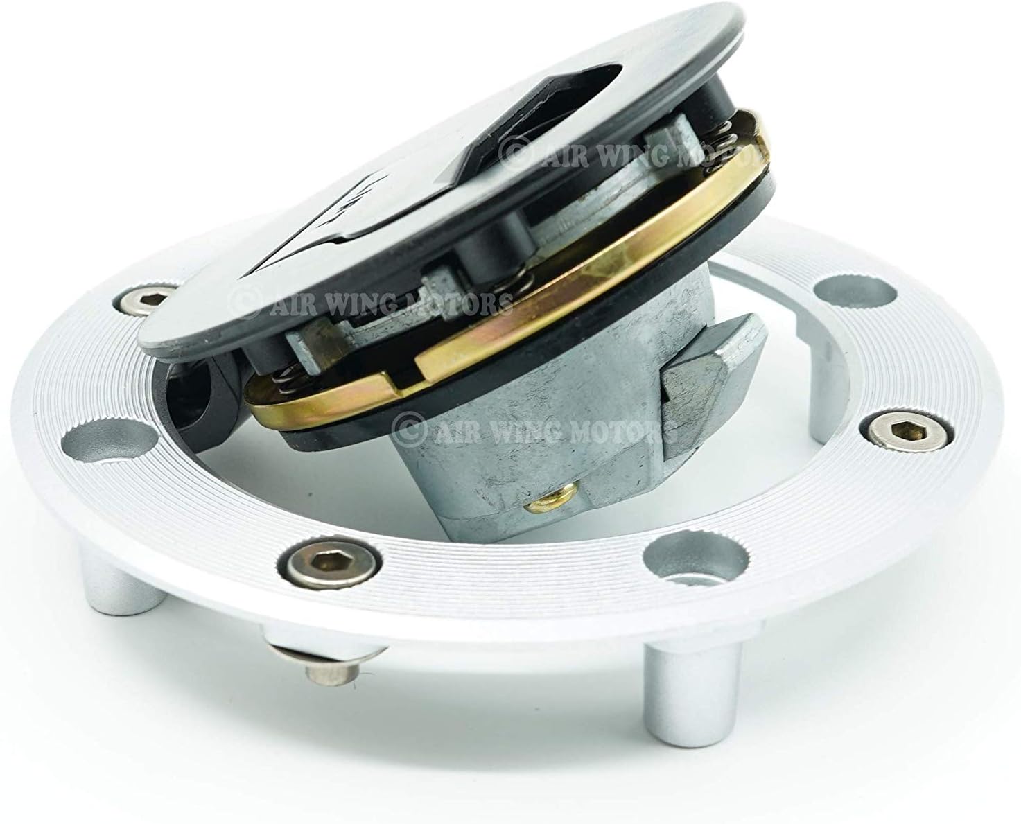Fuel Gas Tank Cover Cap for Suzuki Hayabusa GSXR600 GSXR750 GSXR1000 GSX1300R Katana 600 750 SV650 TL1000R TL1000S Marauder 800 – Locking Aluminum Cap with Keys