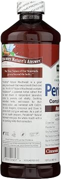 Nature's Answer PerioBrite Alcohol-Free Mouthwash, Cinnamon, 16-Fluid Ounce | Whitens Teeth | Freshens Breath | Removes Plaque | Minimizes Dry Mouth (Pack of 1)