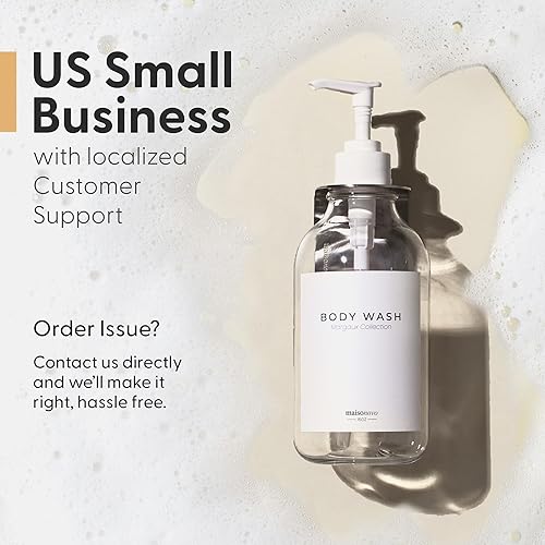 Vista 69 de MaisoNovo Dispensador de champú y acondicionador, dispensador de jabón de ducha montado en la pared, juego de 3 botellas de plástico transparente