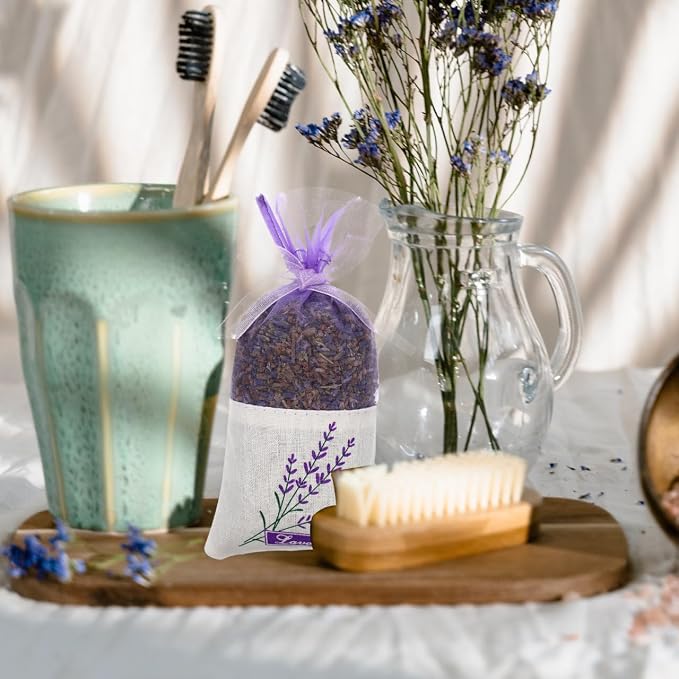 Bolsas de Sachet Lavanda: 30 piezas con cierre de cordón miniatura 2