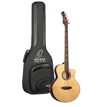 Ortega Ken Taylor Signature Series 4-String Acoustic-Electric Bass, Solid Spruce w/Signature gig bag KTSM2-4