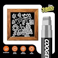 Vista 3 de 3Pcs Silver Jumbo Poster Markers, 15MM Thick Permanent Acrylic Graffiti Markers, Wide Tip Paint Marker for Canvas, Posters Board, Fabric, Window