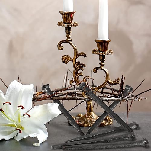 Miniatura 6 de 6 piezas de uñas de hierro crucifijo de 6 pulgadas uñas de crucifixión de Jesucristo uñas de crucifixión de metal de acero uñas de cabeza plana para