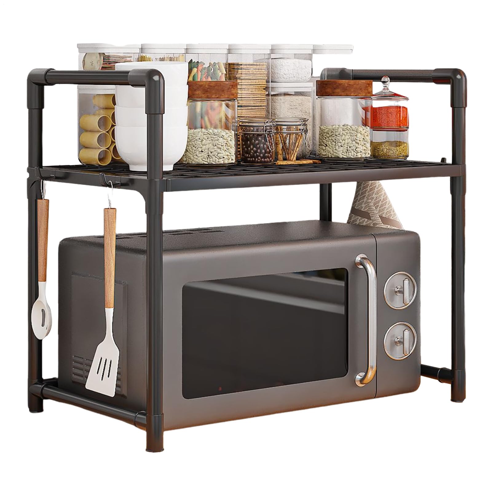 Sur Étagère À Micro-ondes - Rack À Four À Micro-ondes, Supports De Boulangers Pour Cuisines | Rack De Four À Micro-ondes, Support À Micro-ondes Réglable, Porte-utilitation Réglable Pour Comptoir Avec