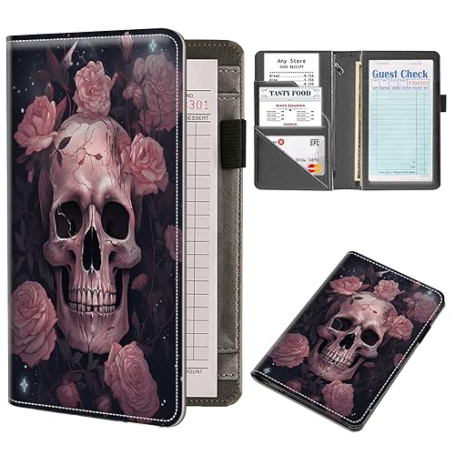 Vista 40 de Organizador de libro de servidor, libros de servidor de mariposa azul intermitente para camarera, organizador de libro de camarera de cuero Mariposa