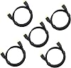 Cable HDMI 4K de 1 m/3 pies, paquete de 5, 2.0 Ultra HD, alta velocidad 18Gbps, color negro | 4K@60Hz/ARC, 3D, HDCP 2.2, ARC, compatible con PS-5/4/3/4K HDTV/monitor/proyector/streaming/Xbox One/Fire TV/laptop 1