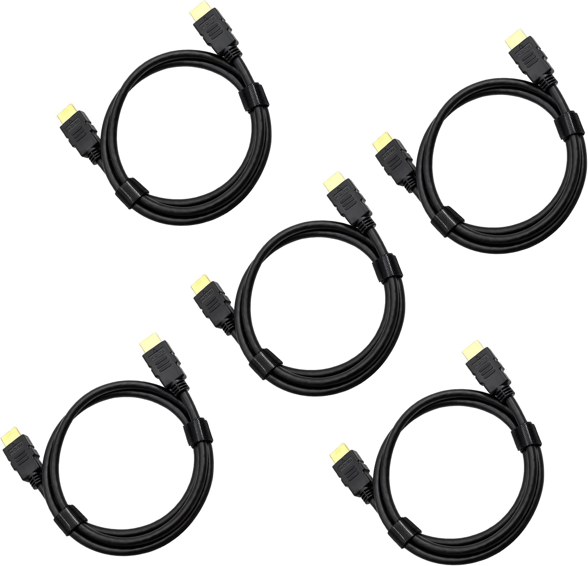 CENTROPOWER5-Pack HDMI Cable 2.0 4K Ultra HD/Cord,High-Speed, 18Gbps,2.0b @60Hz,(1080P 2160P HDR) 3 Feet,Black HDMI Cord，for Laptop, Monitors, HDTV