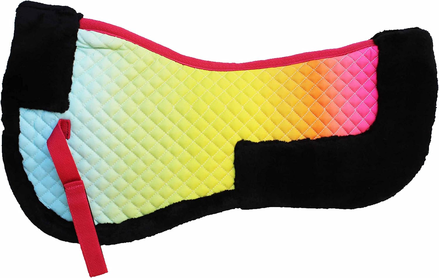 CHALLENGER Horse Cotton English Quilted Saddle Half Pad Correction Wither Relief Ombre72167