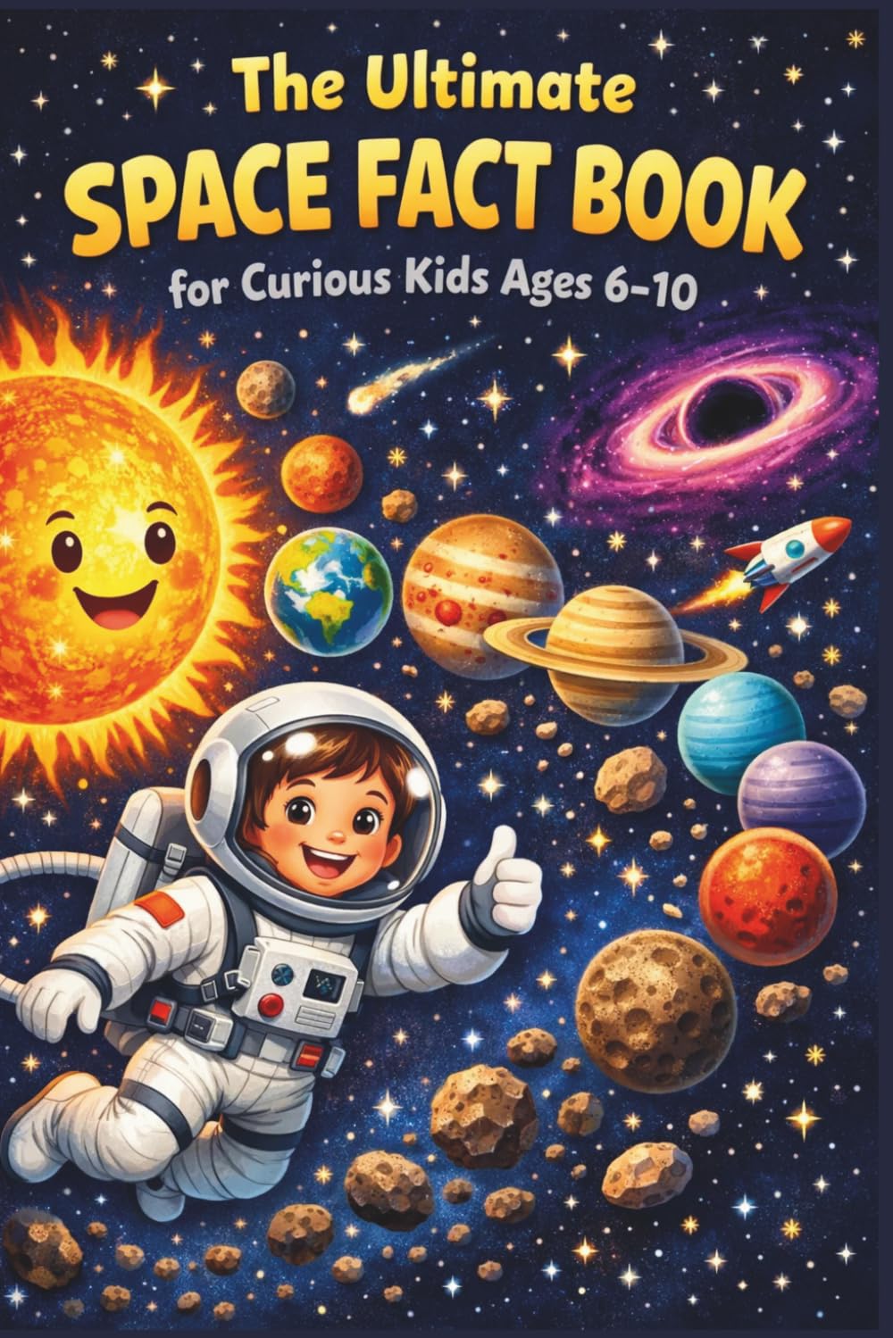 The Ultimate Space Fact Book for Curious Kids Ages 6-10: 600+ Mind-Blowing Facts About Planets, Black Holes, Rockets, and Aliens for Young Astronauts
