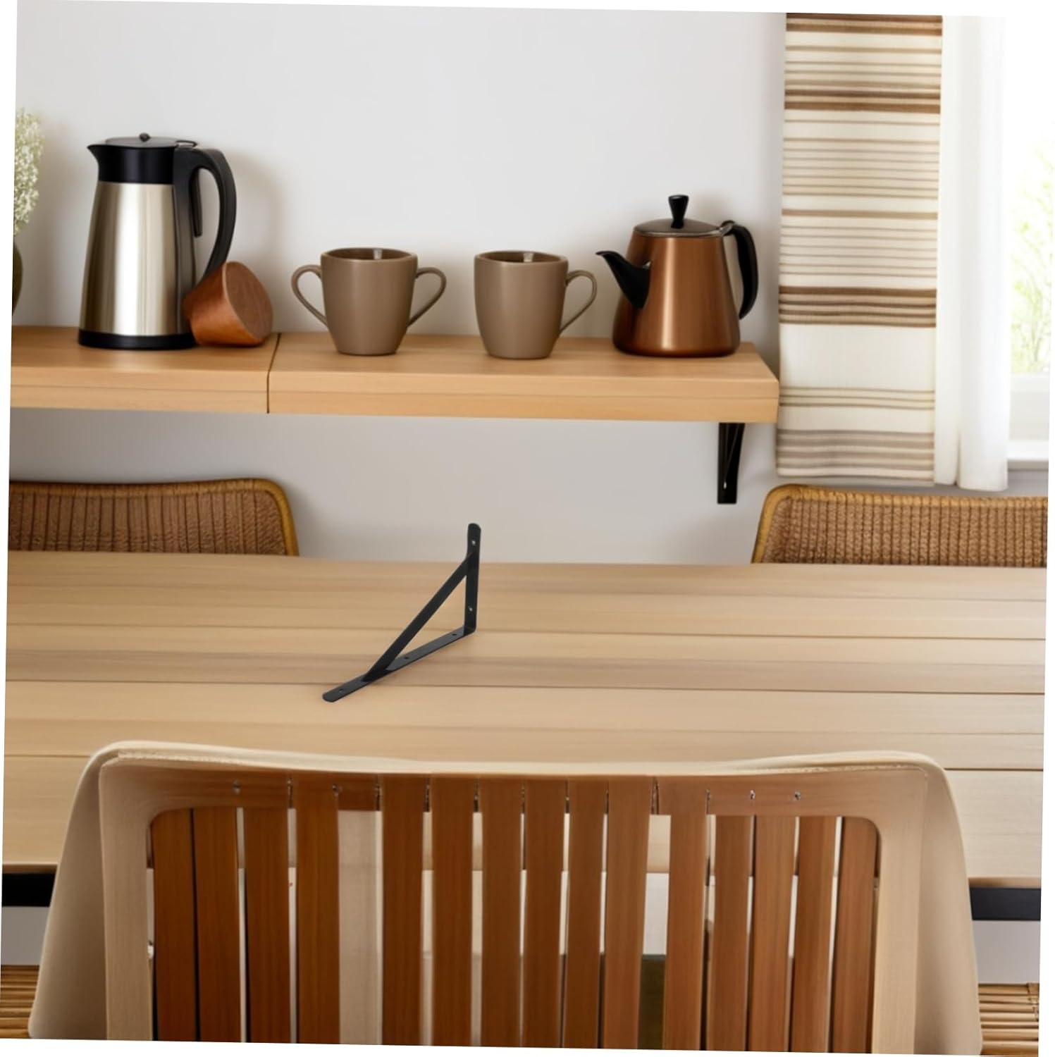 VILLCASE 12pcs Heavy Duty Decorative Shelf Brackets Wall-Mounted Supports for Wood Shelving Versatile Iron Brackets for Efficient Storage Kitchens Bathrooms and Offices