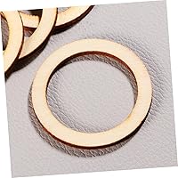 Vista 5 de TEHAUX 100 círculos redondos huecos de madera de 1.57 pulgadas para manualidades, decoración de bodas, fiestas, decoración del hogar, piezas