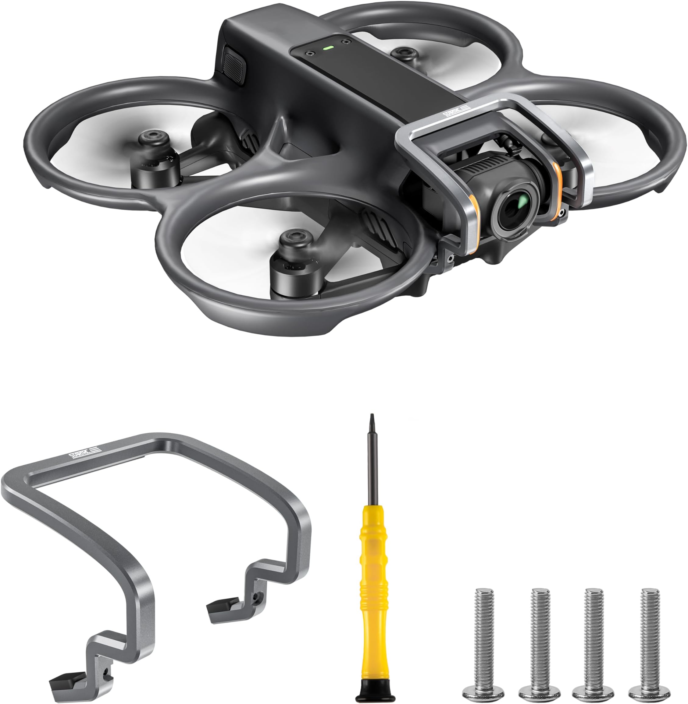 Avata 2 Gimbal Bumper Guard for DJI Avata 2 FPV Drone Accessories Lens Safety Bumper PTZ Protect Bar Aluminum Alloy Camera Anti-Collision Protection Guard Bar, gray