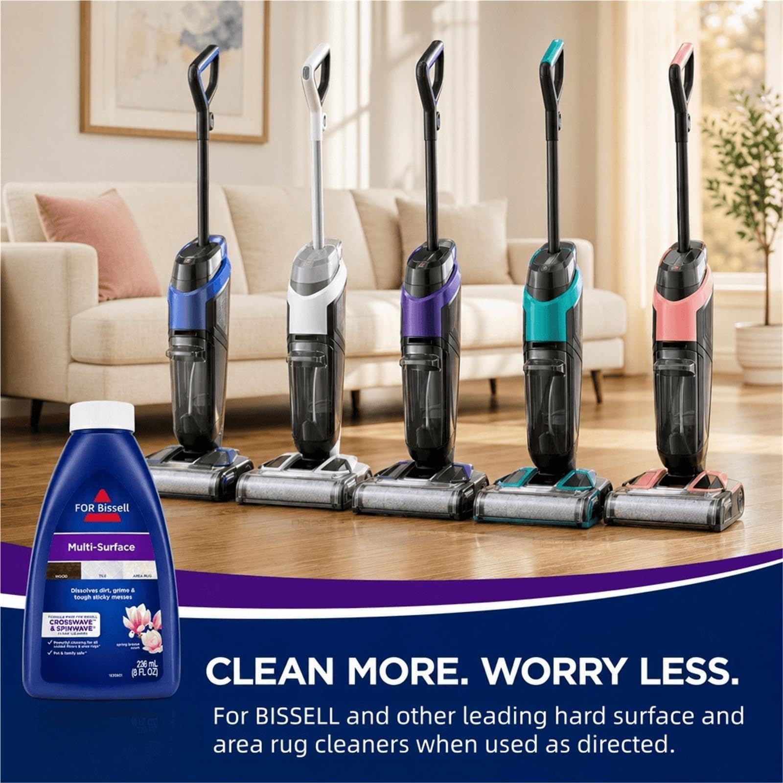 Compatible con BISSELL Multi-Surface Solución De Limpieza