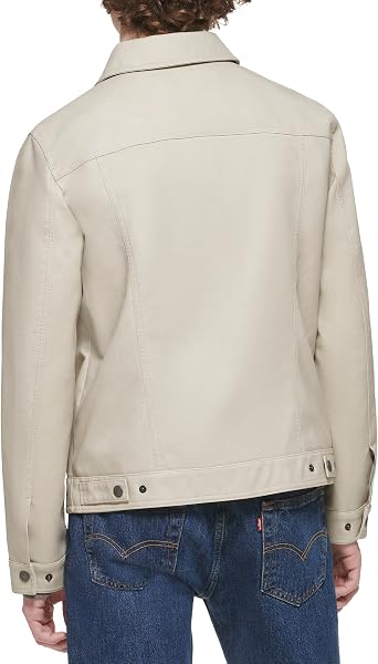 Levi's Men's Faux Leather Classic Trucker Jacket Faux Leather Jacket (pack of 1)