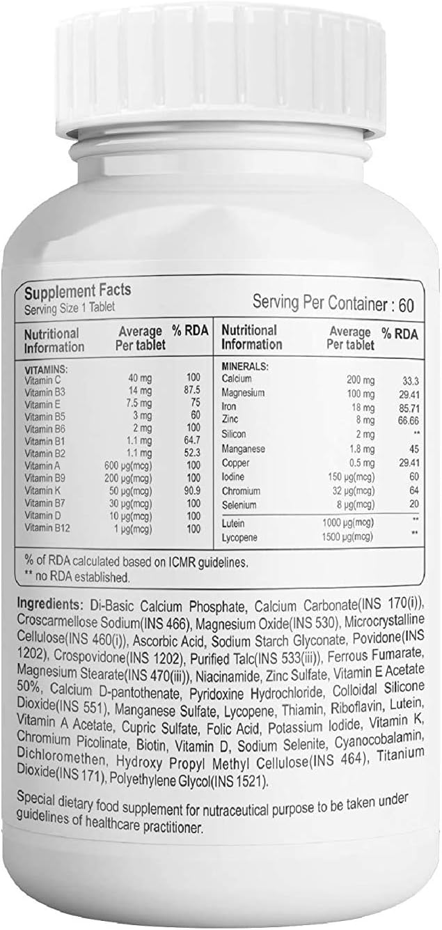 Dharma Healthvit Cenvitan Women Multivitamin & Multimineral with 26 Nutrients (Vitamins and Minerals) | Anti-Oxidants, Energy, Metabolism, Immunity, Beauty and Healthy Appearance - 60 Tablets