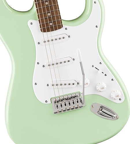 Miniatura 6 de Fender Squier Sonic Stratocaster - Paquete verde surf con amplificador Frontman de 0.35 onzas, bolsa de concierto, cable, correa, afinador, Fender