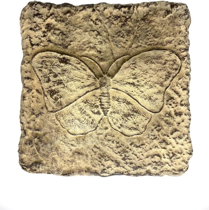 Butterfly Stepping Stone (Multi Choice Stain Colors)- 2in Tall- 12in Square (Desert Sand Brown)
