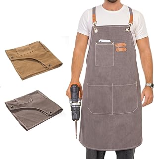 Woodworking Apron Heavy Wax Canvas Work Apron