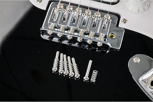 Miniatura 6 de Musiclily Pro Metric M3x20mm - Juego de tornillos y muelles de acero inoxidable para guitarra eléctrica importada, puente bajo, color original