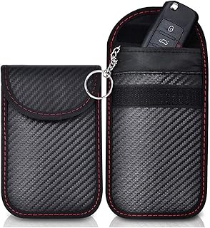 2 STK Mini Keyless Go Schutz Autoschlüssel, 12.5×8cm Autoschlüssel Schutz Keyless Hülle Tasche,Schwarz Autoschlüssel Hülle,RFID Funkschlüssel Abschirmung Schlüsseltasche,Keyless go Schutz